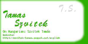 tamas szvitek business card